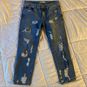 ZARA Ultra Distressed Denim Jeans SZ 4